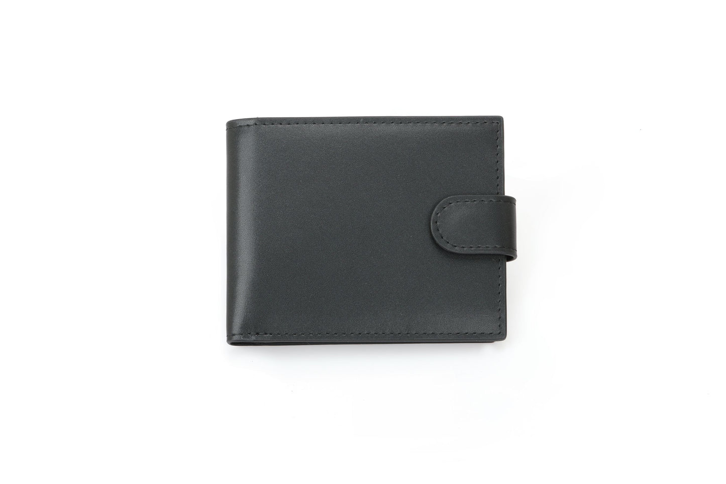 RFID Blocking Bifold Leather Wallet for Men - Black Genuine Leather