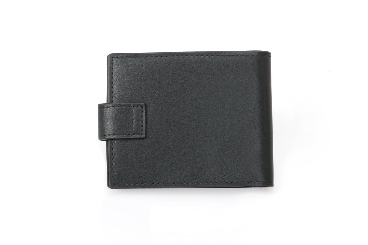 RFID Blocking Bifold Leather Wallet for Men - Black Genuine Leather