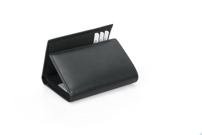 Men's RFID Leather Trifold Wallet - Black Top-Grain Genuine Leather