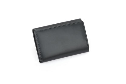 Men's RFID Leather Trifold Wallet - Black Top-Grain Genuine Leather