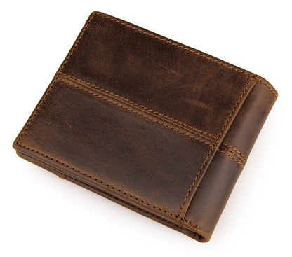 Slim Lightweight Retro Bifold Leather Wallet for Men | RFID