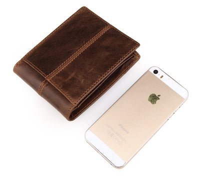 Slim Lightweight Retro Bifold Leather Wallet for Men | RFID