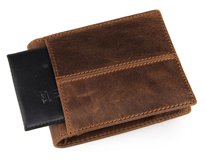 Slim Lightweight Retro Bifold Leather Wallet for Men | RFID