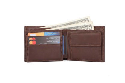 Vintage Bifold Wallet for Men | Brown/Black