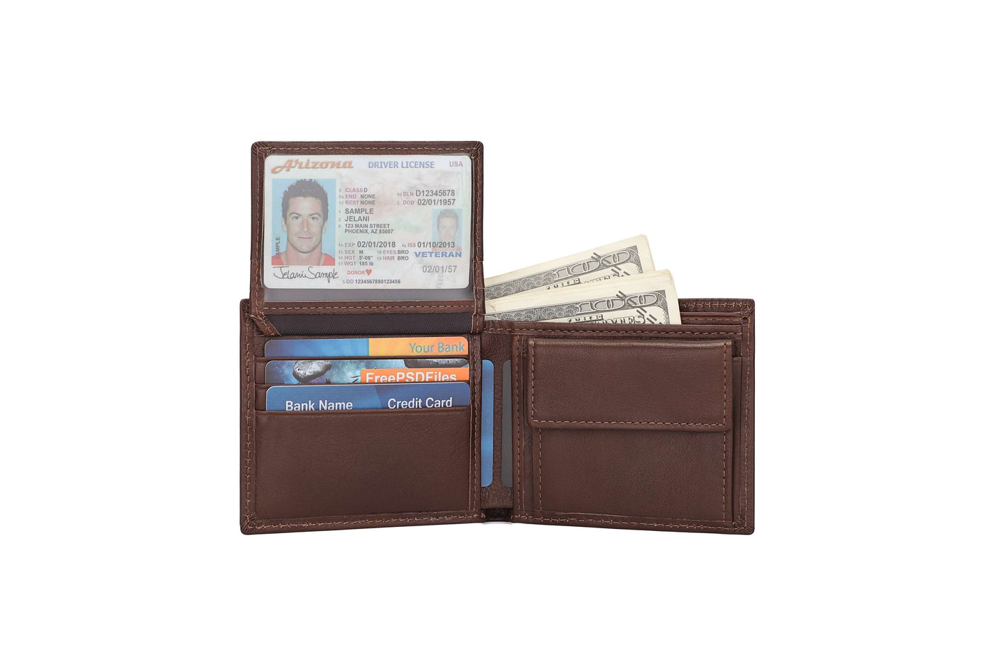 Vintage Bifold Wallet for Men | Brown/Black