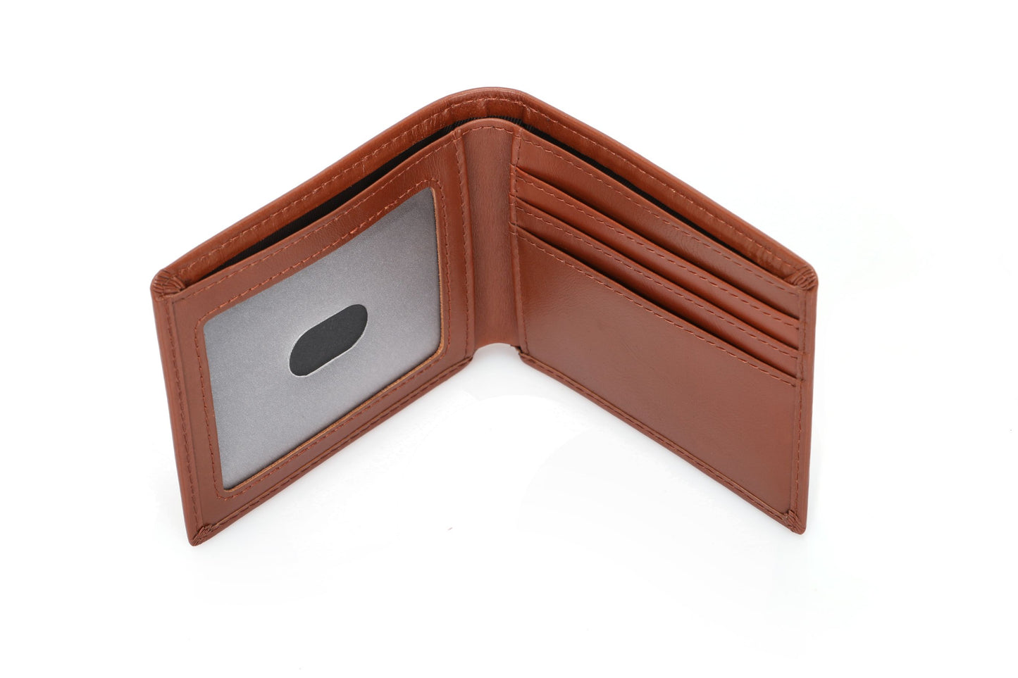 RFID-Blocking Bifold Wallet - Brown Oil Wax Leather