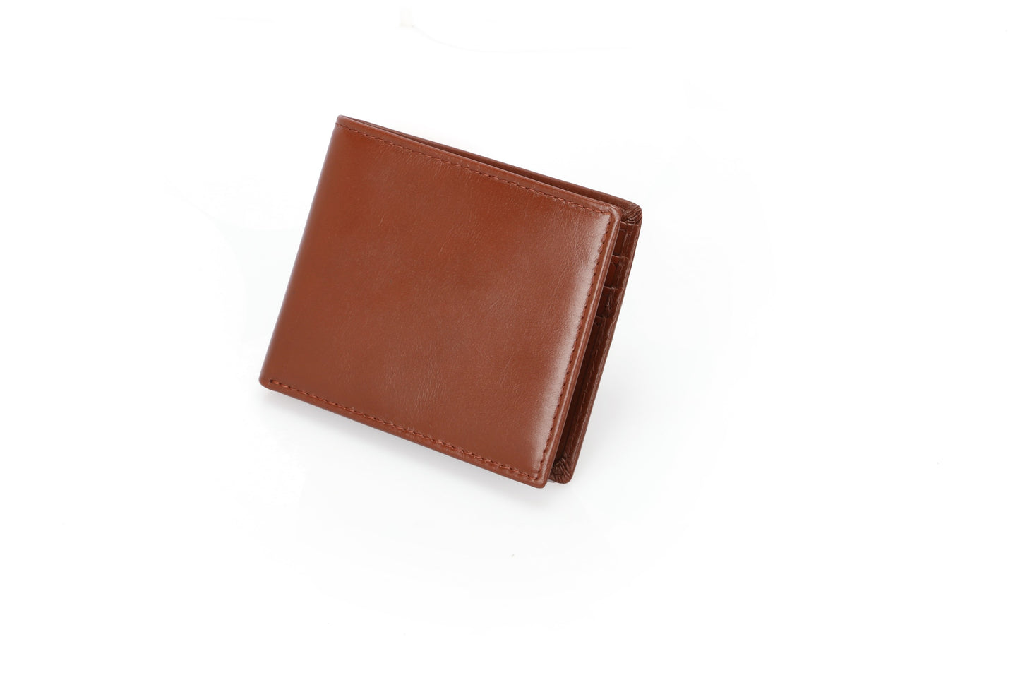 RFID-Blocking Bifold Wallet - Brown Oil Wax Leather