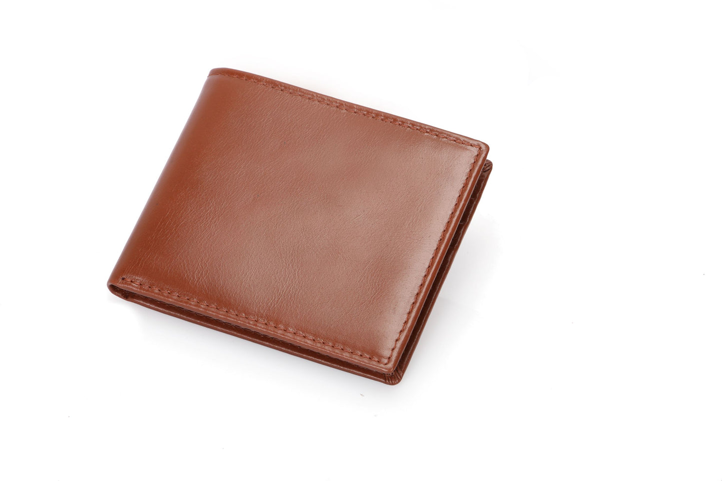 RFID-Blocking Bifold Wallet - Brown Oil Wax Leather