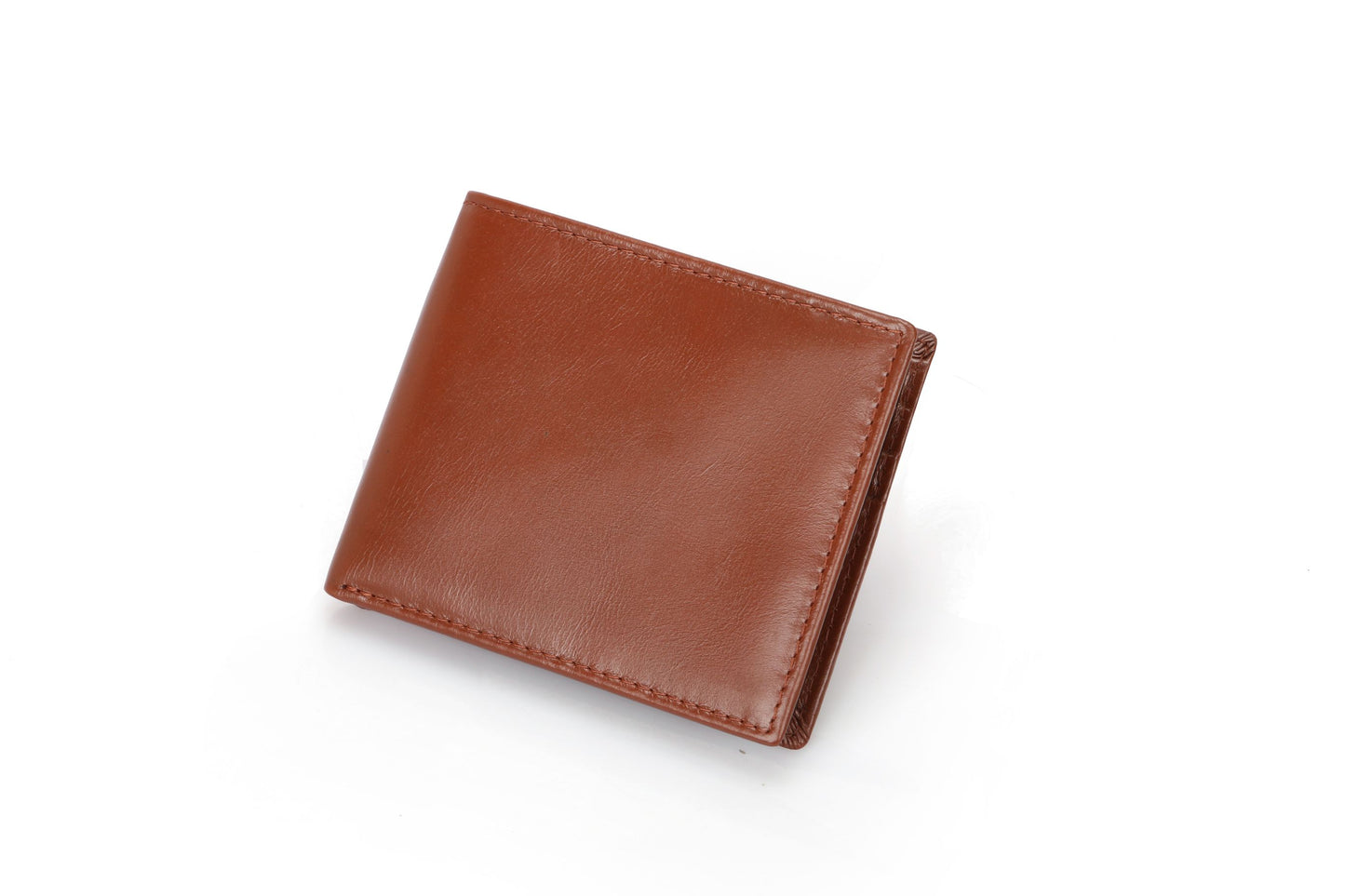 RFID-Blocking Bifold Wallet - Brown Oil Wax Leather