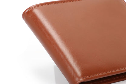 RFID-Blocking Bifold Wallet - Brown Oil Wax Leather