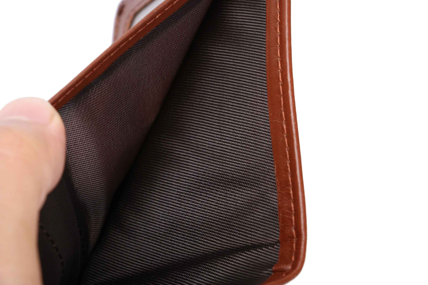 RFID-Blocking Bifold Wallet - Brown Oil Wax Leather