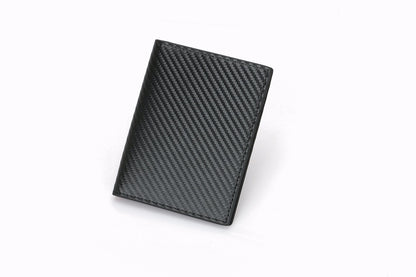 RFID Blocking Large Capacity Leather Card Holder - Black, Multiple Slots