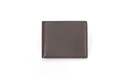 Men's RFID Leather Bifold Wallet - Black Top-Grain Genuine Leather