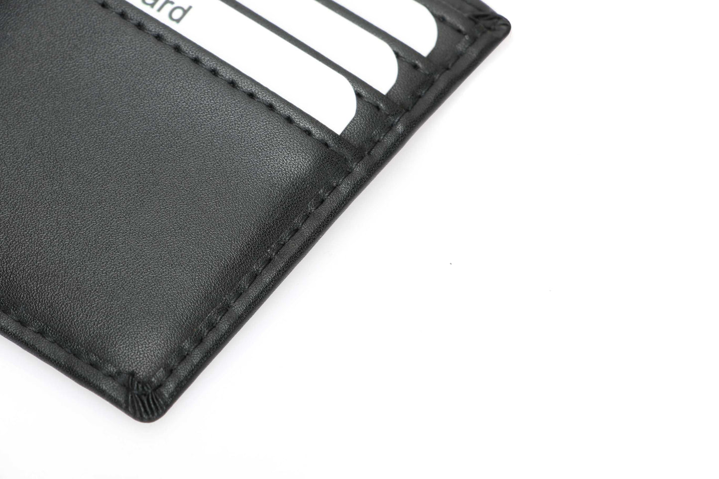 Men's RFID Leather Bifold Wallet - Black Top-Grain Genuine Leather