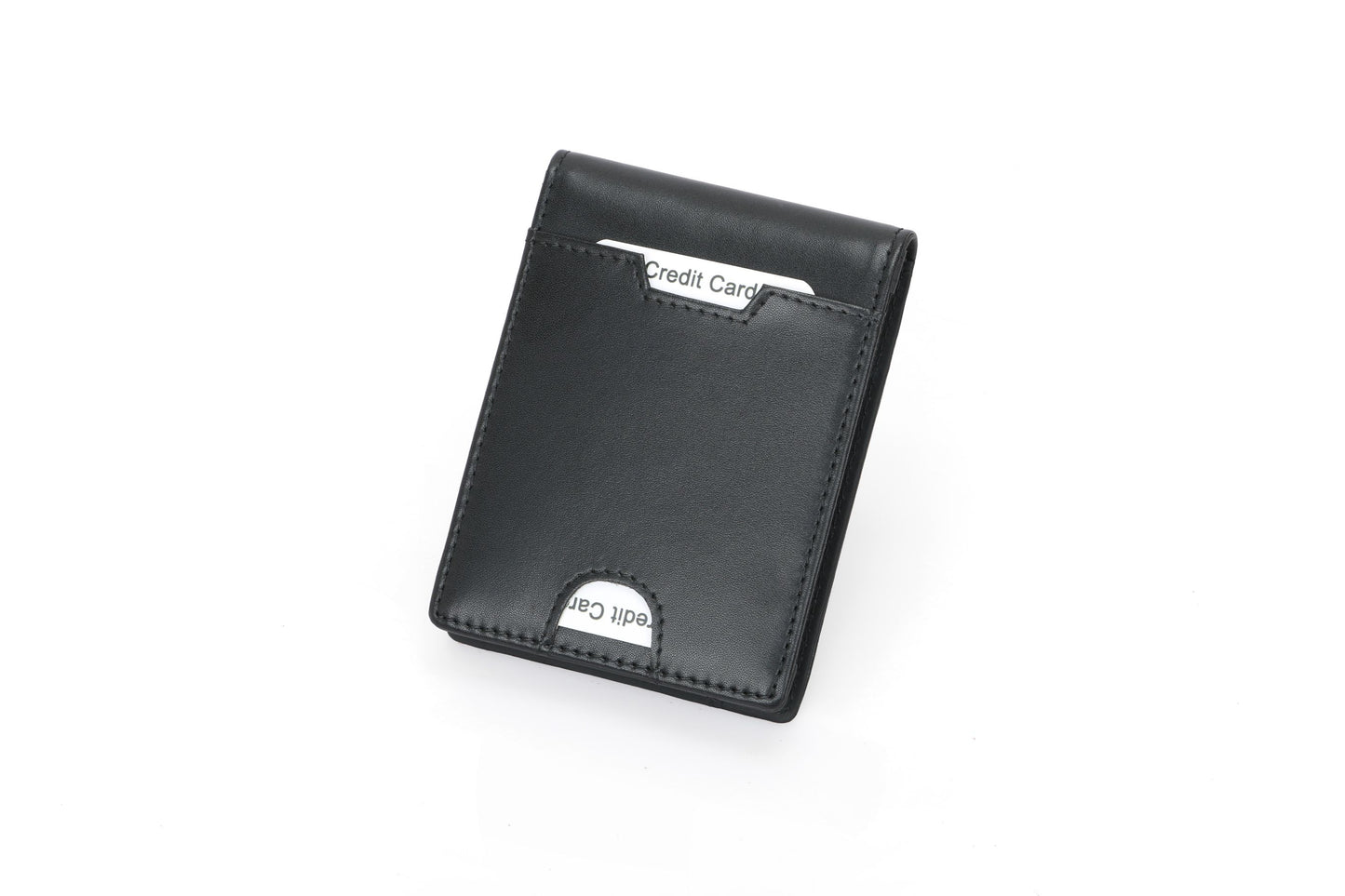 Men's RFID Multi-Functional Leather Wallet - Lightweight & Thin, Black