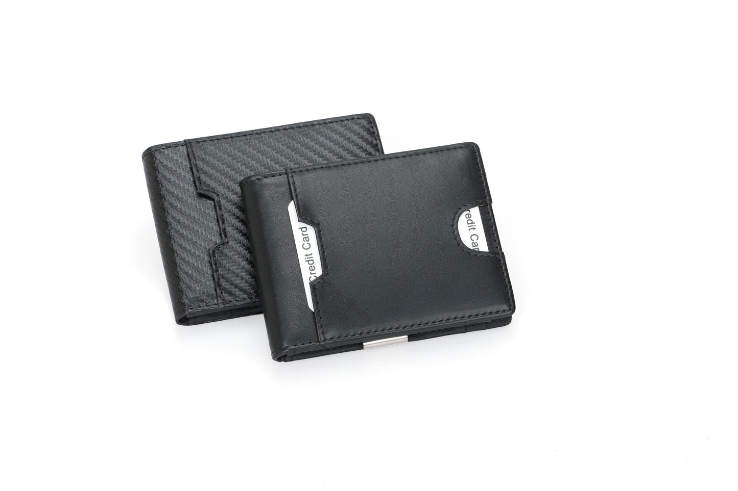 Men's RFID Multi-Functional Leather Wallet - Lightweight & Thin, Black