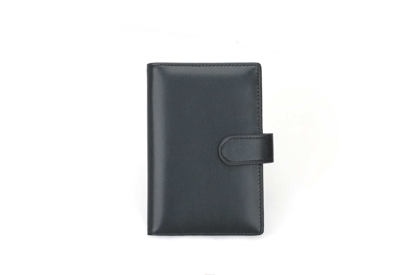 RFID Blocking Bifold Leather Passport Holder Wallet - Black, Magnetic Closure