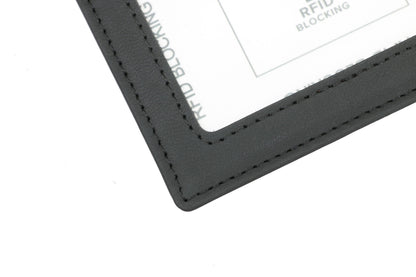 RFID Blocking Bifold Leather Wallet for Men - Black Genuine Leather