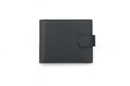 RFID Blocking Bifold Leather Wallet for Men - Black Genuine Leather