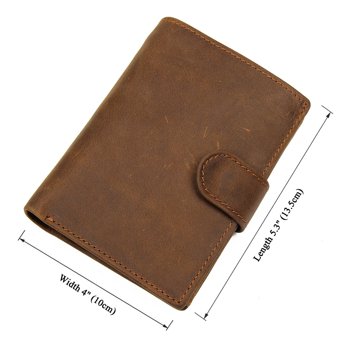 Vintage Trifold Leather RFID Wallet for Men - 11 Card Slots & Coin Pocket